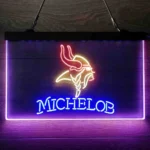 Minnesota Vikings Neon Sign Michelob 3 Color 1