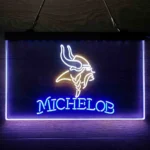 Minnesota Vikings Neon Sign Michelob 3 Color 1