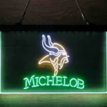 Minnesota Vikings Neon Sign Michelob 3 Color 1