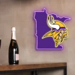 Minnesota Vikings Neon Sign Minnesota State Map 1