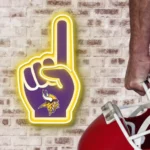 Minnesota Vikings Neon Sign Nfl Foam Finger 1
