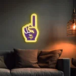 Minnesota Vikings Neon Sign Nfl Foam Finger 1