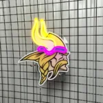 Minnesota Vikings Neon Sign Nordic Face Crest 1