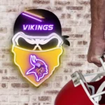 Minnesota Vikings Neon Sign Skull 1