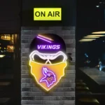 Minnesota Vikings Neon Sign Skull 1