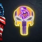 Minnesota Vikings Neon Sign The Punisher 1