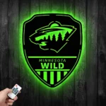Minnesota Wild Metal Sign Shield Shape 1