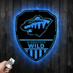 Minnesota Wild Metal Sign Shield Shape 1