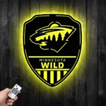 Minnesota Wild Metal Sign Shield Shape 1