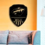 Minnesota Wild Metal Sign Shield Shape 1