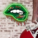 Minnesota Wild Neon Sign Dripping Lips 1