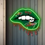 Minnesota Wild Neon Sign Dripping Lips 1