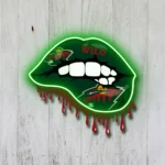 Minnesota Wild Neon Sign Dripping Lips 1