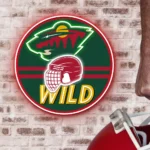 Minnesota Wild Neon Sign Nhl Helmet Acrylic 1