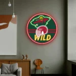 Minnesota Wild Neon Sign Nhl Helmet Acrylic 1