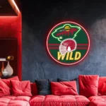 Minnesota Wild Neon Sign Nhl Helmet Acrylic 1