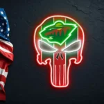 Minnesota Wild Neon Sign The Punisher 1