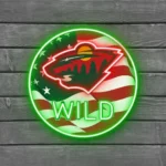 Minnesota Wild Neon Sign Us Flag Acrylic 1