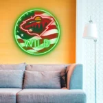 Minnesota Wild Neon Sign Us Flag Acrylic 1