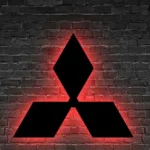 Mitsubishi Metal Sign Logo Car 1