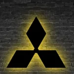 Mitsubishi Metal Sign Logo Car 1