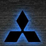 Mitsubishi Metal Sign Logo Car 1