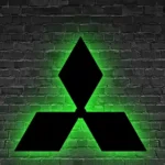 Mitsubishi Metal Sign Logo Car 1