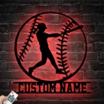 Mlb Metal Sign Young Lady Baseball Name 1