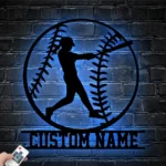 Mlb Metal Sign Young Lady Baseball Name 1