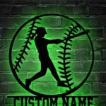 Mlb Metal Sign Young Lady Baseball Name 1