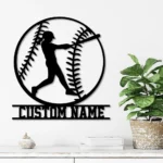 Mlb Metal Sign Young Lady Baseball Name 1
