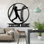 Mlb Metal Sign Young Lady Baseball Name 1
