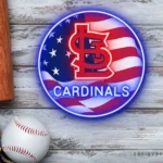 Mlb Neon Sign St Louis Cardinals Us Flag Acrylic 1