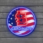 Mlb Neon Sign St Louis Cardinals Us Flag Acrylic 1