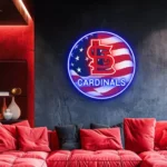 Mlb Neon Sign St Louis Cardinals Us Flag Acrylic 1