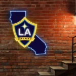 Mls Neon Sign Los Angeles Galaxy California State Map 1