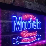 Modelo Especial Neon Sign Cerveza Draft 1