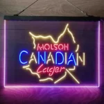 Molson Canadian Neon Sign Maple Leaf Lager 3 Color 1