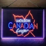 Molson Canadian Neon Sign Maple Leaf Lager 3 Color 1