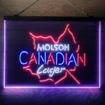 Molson Canadian Neon Sign Maple Leaf Lager 3 Color 1
