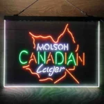 Molson Canadian Neon Sign Maple Leaf Lager 3 Color 1