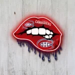 Montreal Canadiens Neon Sign Dripping Lips 1