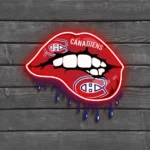 Montreal Canadiens Neon Sign Dripping Lips 1