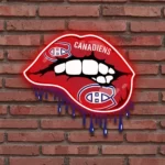 Montreal Canadiens Neon Sign Dripping Lips 1