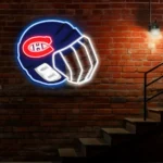 Montreal Canadiens Neon Sign Nhl Hockey Helmet Acrylic Led 1