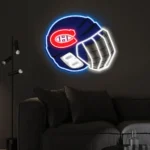 Montreal Canadiens Neon Sign Nhl Hockey Helmet Acrylic Led 1