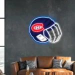Montreal Canadiens Neon Sign Nhl Hockey Helmet Acrylic Led 1