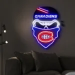 Montreal Canadiens Neon Sign Skull 1