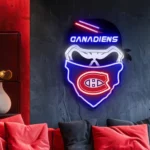 Montreal Canadiens Neon Sign Skull 1