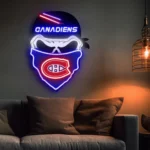 Montreal Canadiens Neon Sign Skull 1